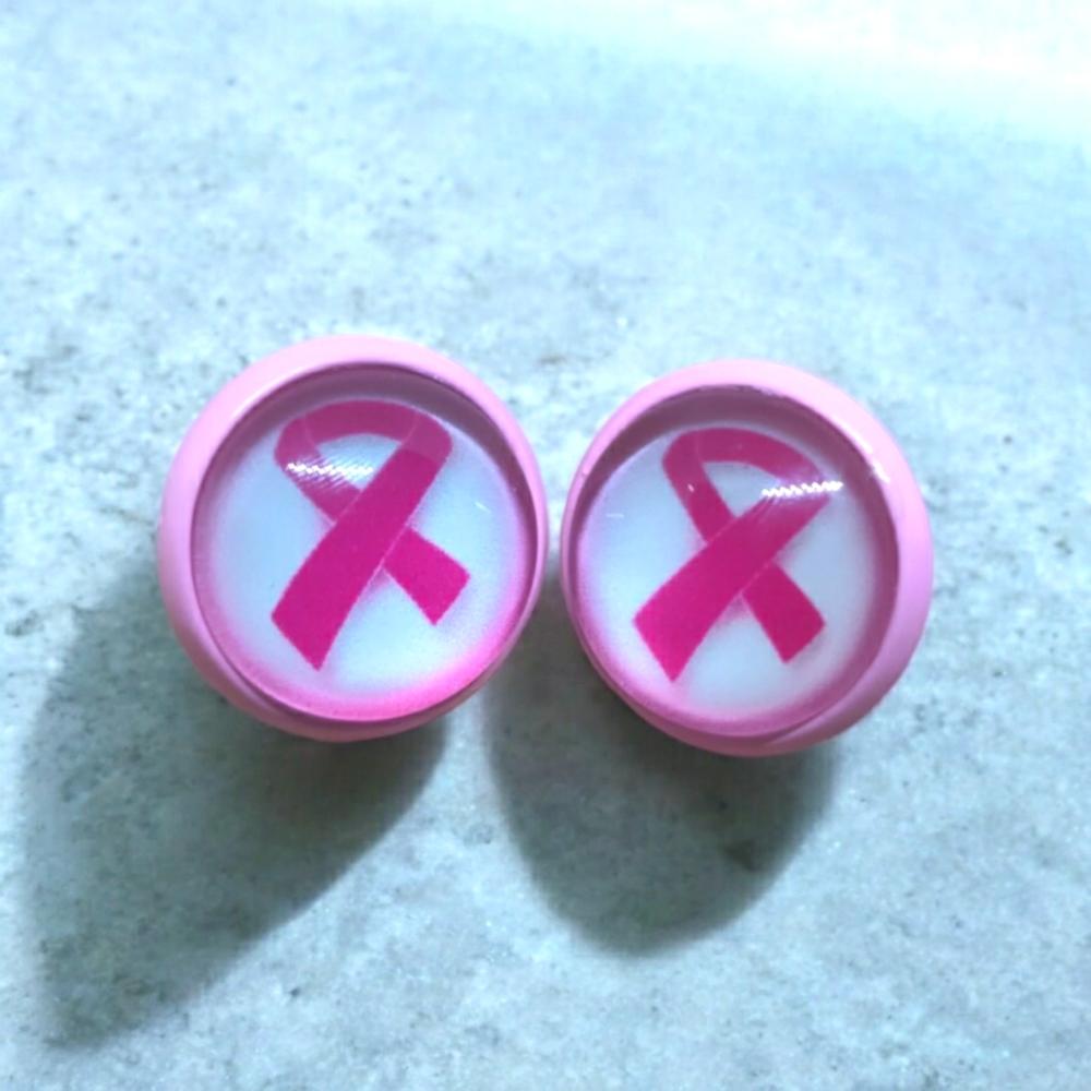 3/$15 Pink Ribbon Breast Cancer Ribbon Earrings